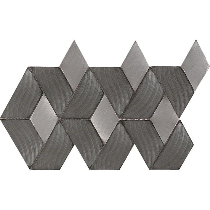 Mozaika Metalowa Szczotkowana Gravity Trapez 3D Grafit 35,8x23,7 103511