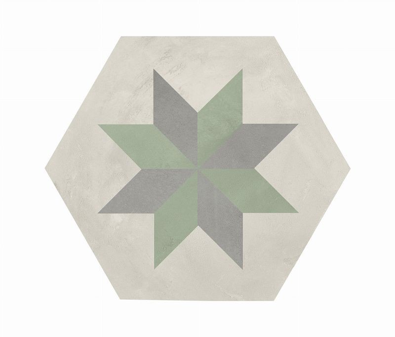 Marca Corona Terra Art Mix Sabbia/Menta Esagona 25x21,6 I422 płytki heksagonalne 144398