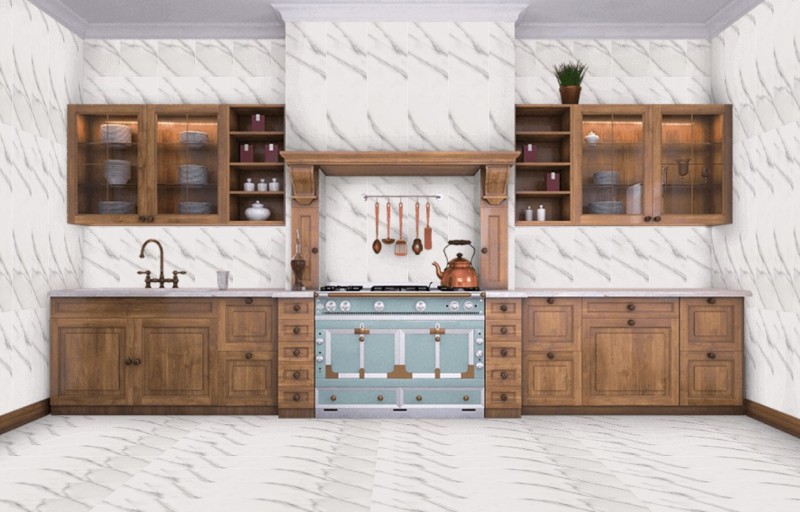 Gres marmur biały z delikatną szaro- czarną żyłą Flaviker Supreme Statuario Royal Mix Anticato Floor SPFLO10 60x120 75596