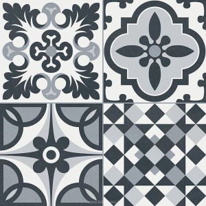 Gayafores Heritage Black 33x33 Fliesen Patchwork Boden