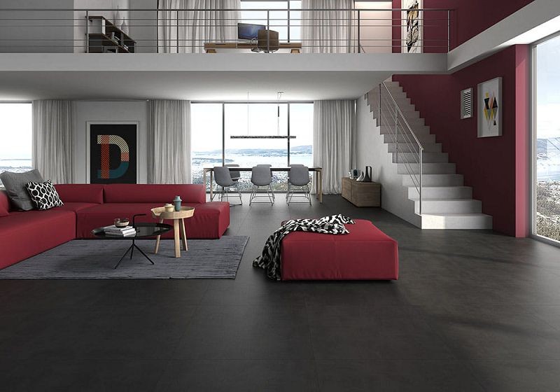 Geotiles Cemento Negro Lapatto Rectified 30x60 płytka gresowa 132103