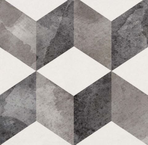 Płytka podłogowa ścienna szalon przetarty szary patchwork ABK Play Classic Mix Grey 20x20 86838