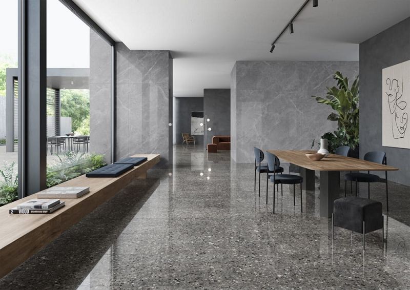 Saime Frammenta Grigio Lucido 60x120 płytka lastryko gresowa 150506