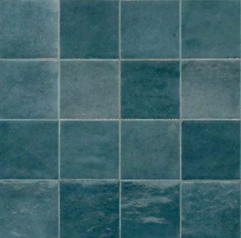 Płytki ciegiełki postarzane do łazienki ciemny turkus Marazzi Zellige Petrolio M5P6 10x10 84291