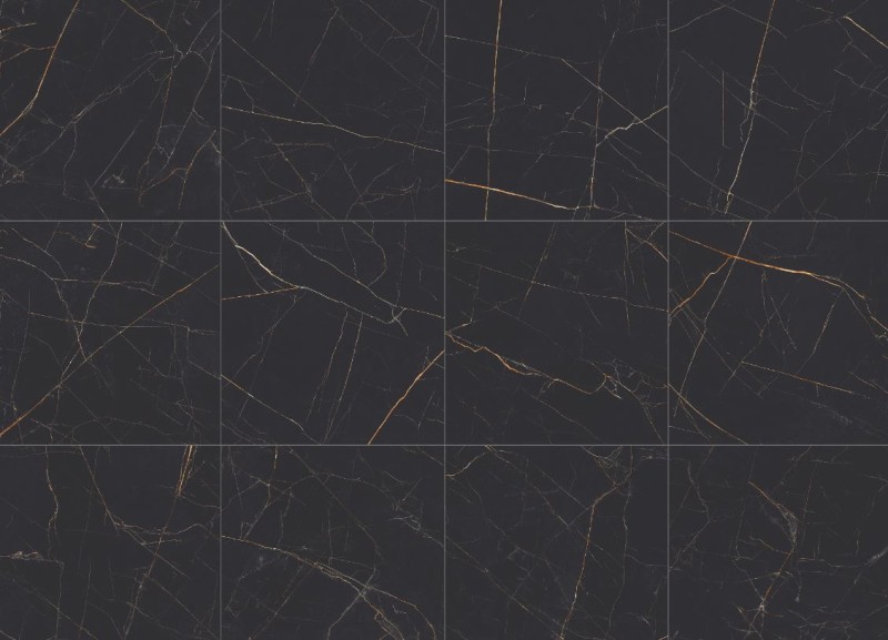Płytki marmur czarny ze złotą nitką Nero Ardi lux 78x78 98930