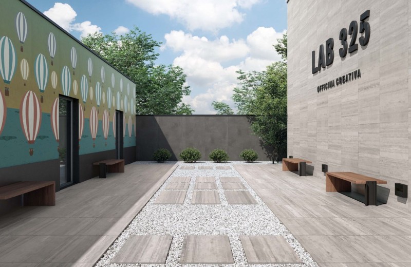 Płytka podłogowa terasowa beton jasno szary przetarty ABK Lab325 Form Ash Ret 2703 60x120x20mm 87448