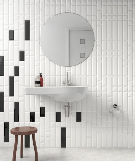 Płytki cegiełki krem Equipe Metro White 7.5X15 19711