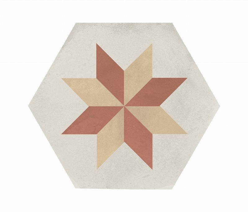 Marca Corona Terra Art Mix Tramonto/Crema Esagona 25x21,6 I429 płytki heksagonalne 144417
