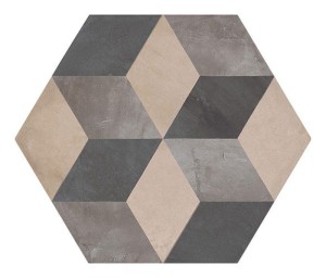 Marca Corona Terra Cubo Sechseckfliesen Version F 25x21,6 0400
