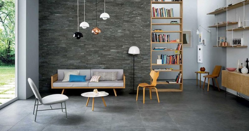 Płytki podłogowe imitujące kamień Marazzi Mystone Silverstone Nero MLU5 60x60 16085
