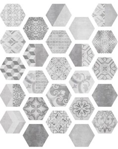 ITT Nuuk 23x27 hexagonale Patchwork-Fliese