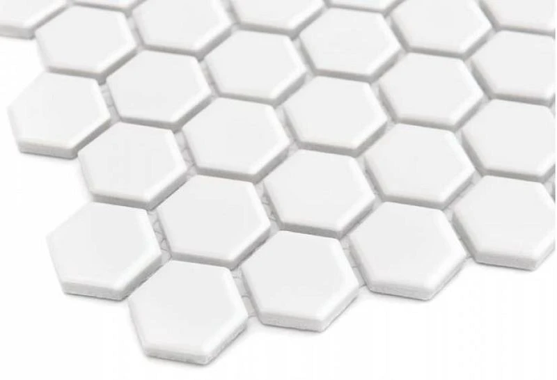 Dunin Mini Hexagon White 30x26 mozaika heksagonalna 103669