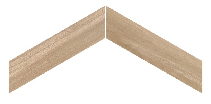 Francuska jodełka gres beżowy drewno Emil Ceramiche Sleek Beige Chevron Nat 11x54 57748