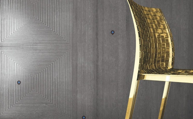 Płytki imitujące beton ze strukturą tynku Casalgrande Padana Cemento Rasato Grigio 60x60 39145