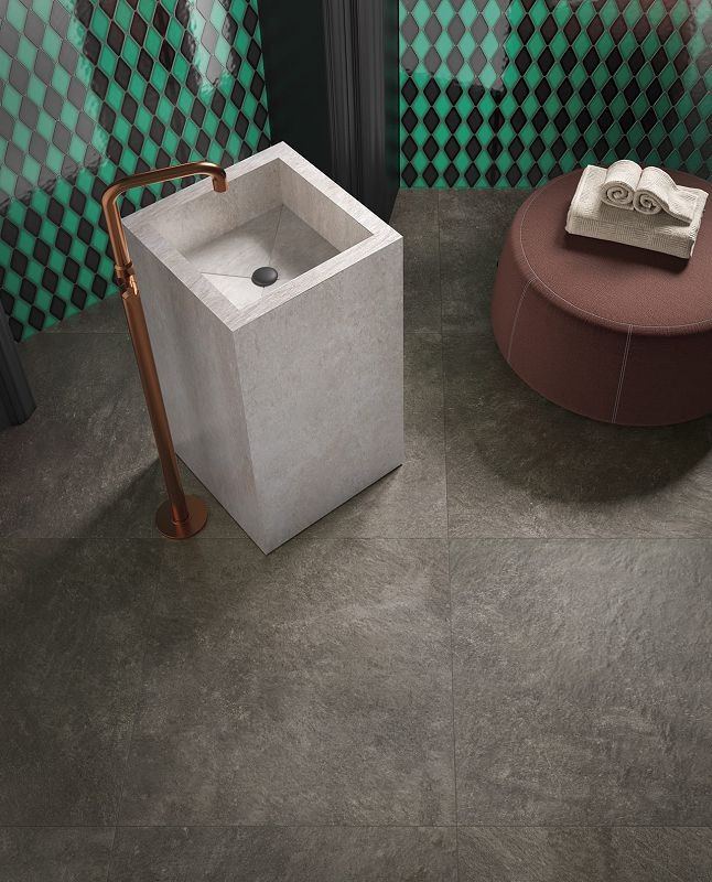 Cercom Absolute Stone Black 80x80 płytki gresowe imitujące kamień 119526