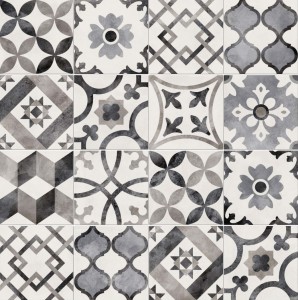 ABK Play Classic Mix Grey 20x20: Graue Patchwork Wand- und Bodenfliese