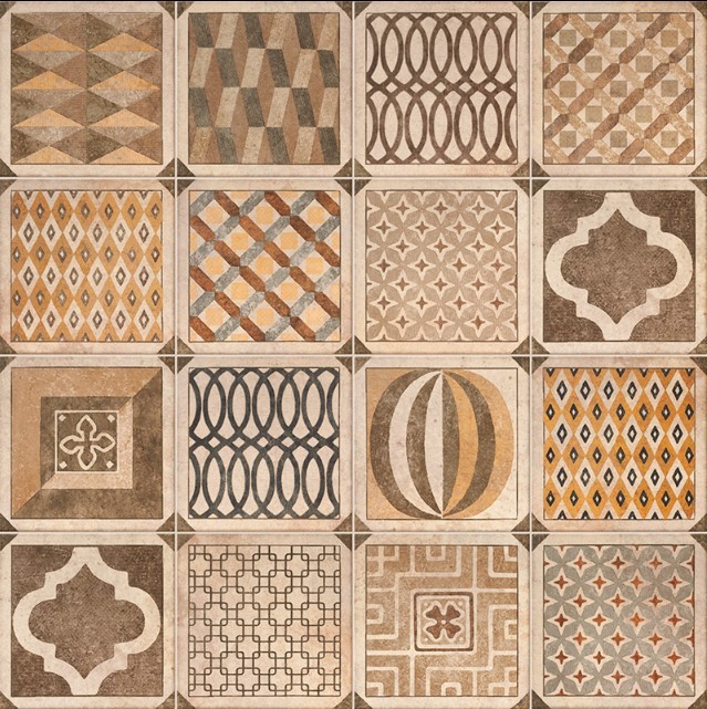 Płytki patchworkowe geometryczne wzorzyste Mainzu Venato Dekor 15x15 58707