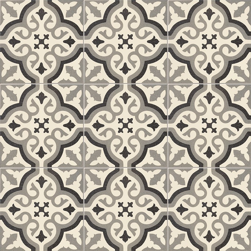 Płytka marokańska szara-grafitowa postarzana Mainzu Centro Florentine White 20x20 18524
