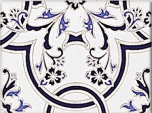 Mainzu Zócalo Lucena & Lusitania: Weiß-Blaue Patchworkfliesen 15x20