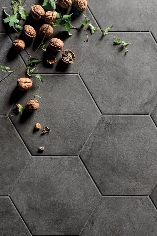 Marca Corona Terra Nero Esagona 25x21,6 0094 płytki heksagonalne 144570