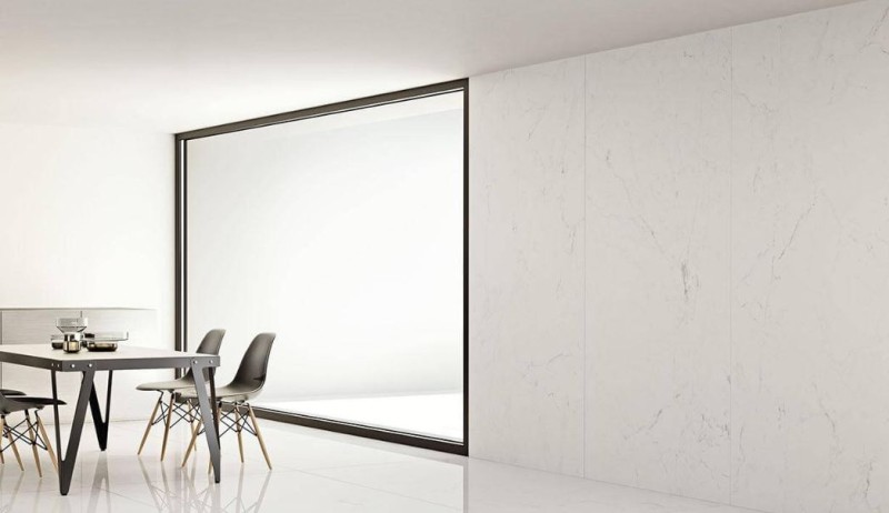 Płytki speiki marmur ekri cienkie żyły Marazzi Marble Look Altissimo Lux 120x120 36818