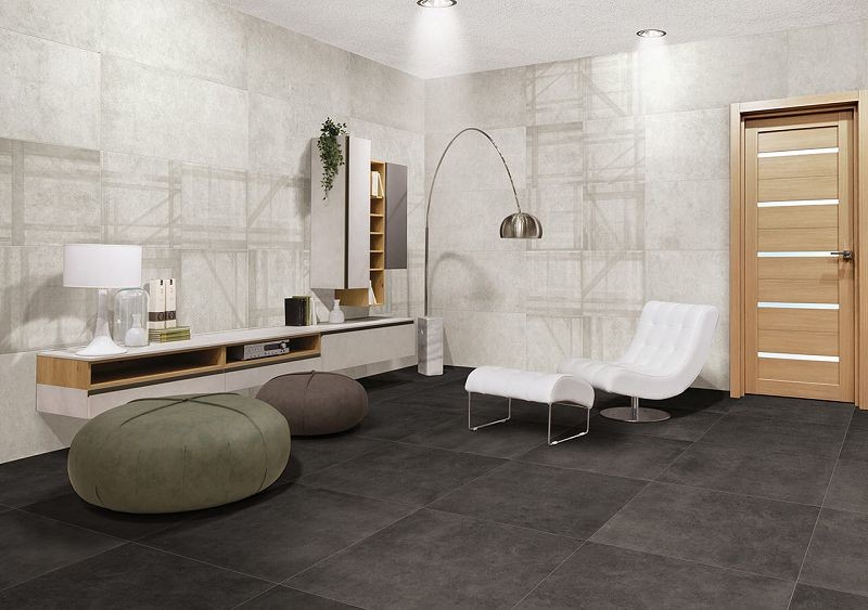 Cercom Square Black In 60x120 płytki gresowe imitujące beton 120361
