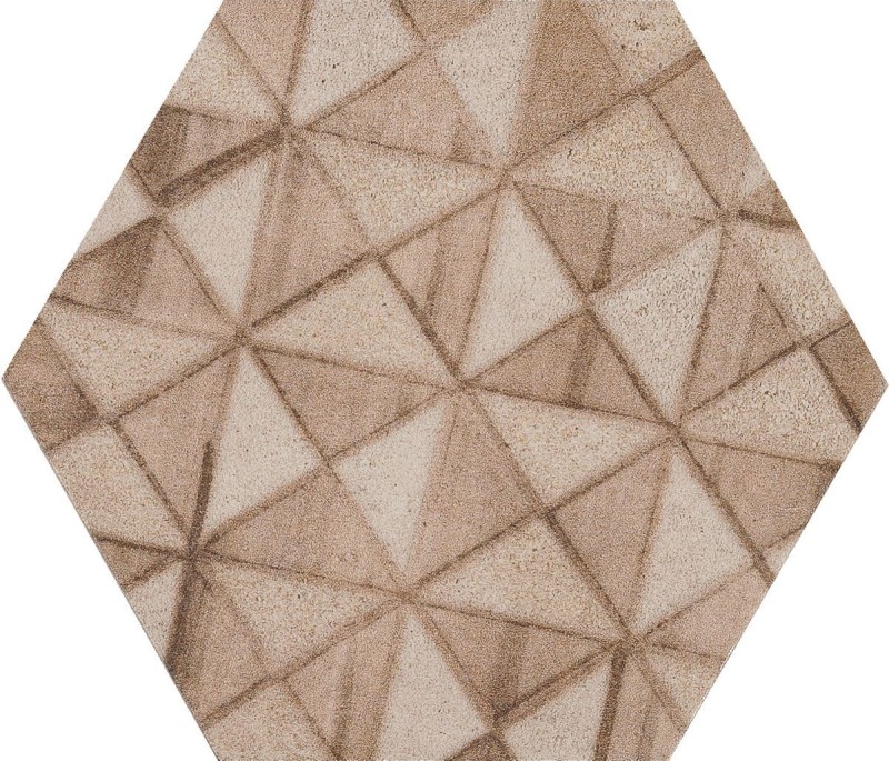 Sześciokątne plytki wzorzystę brązowe patchwork Clays Decoro Earth,Sand,Shell 21x18,2-70154