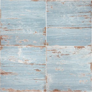 Barwolf Vintage Holzfliese Blau 18,5x18,5 cm