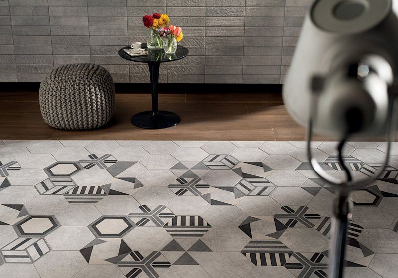 Marca Corona Textile Silver Esagona 25x21,6 D567 płytki heksagonalne 144665