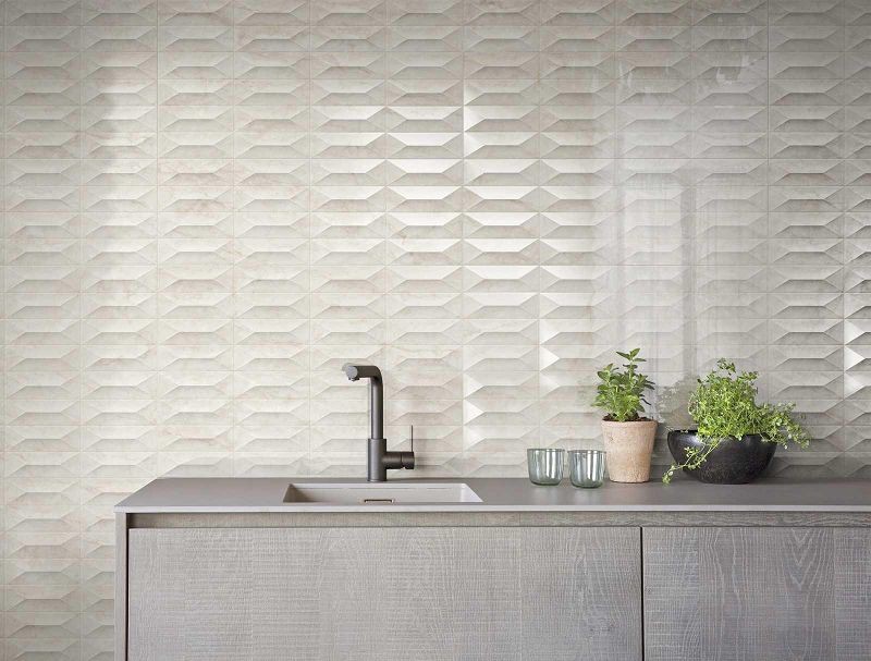 Marazzi Marbleplay Calacatta Struttura Gem 3D 30x90 M4PE płytka ścienna 139184