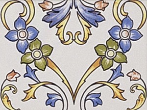 Mainzu Zócalo Altea Fliesen 15x20: Blumige Musterfliesen