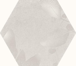 ITT Blossom Grey Matt 23x27 Blumenteller hexagonal keramische Fliesen