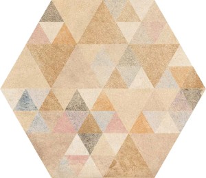 Vives Laverton Hexagon Benenden Multicolor 23x26,6 cm: Patchwork-Fliesen Gres