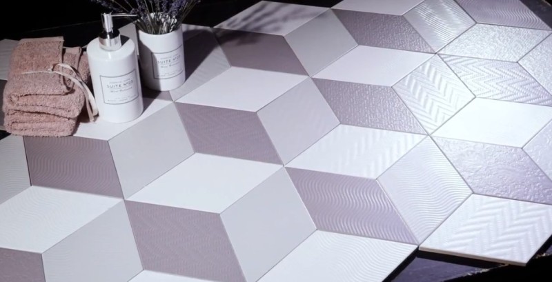 Płytki podlogowe,ścienne Equipe Rhombus Violet 14X24 20947