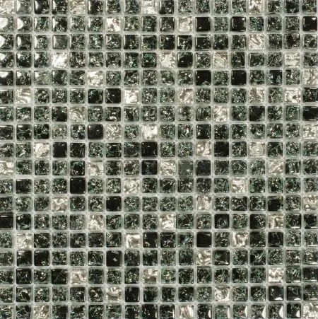 Mozaika szklana czarna biała Dell Arte North Glass 30,5x30,5 100411