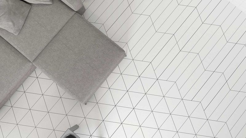 WOW Triangle Floor Ice White Matt 20x23 płytka podłogowa 166031