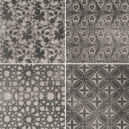Płytki podłogowe patchwork szare Marazzi POWDER DECO LIBERTY DEKOR M003 75x75 ag 18266