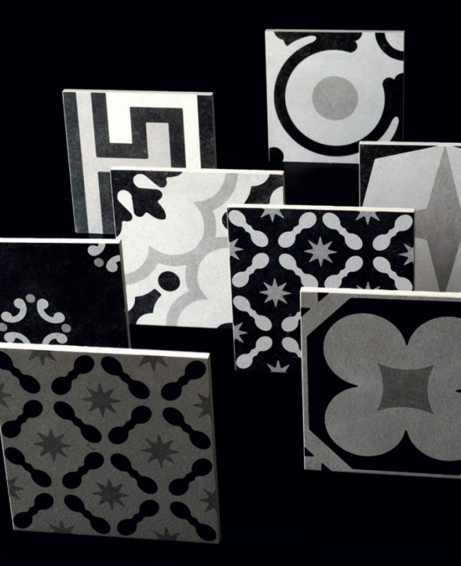 Płytki patchworkowe czarno biały Fioranese Cementine Black&amp;White Mix 20x20 13236