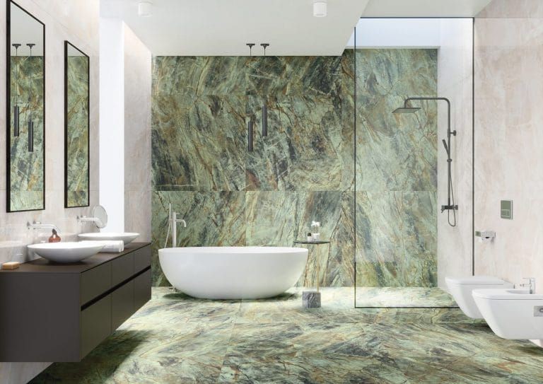Cerrad Brazilian Quartzite Green Poler 119,7x119,7 płytki gresowe imitujące kamień 105267
