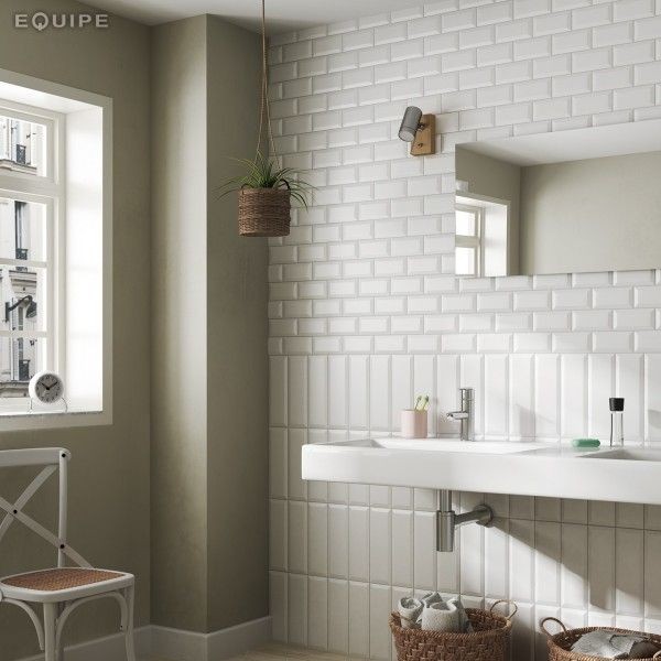 Equipe Metro White Matt 10x20 płytka ścienna 128321
