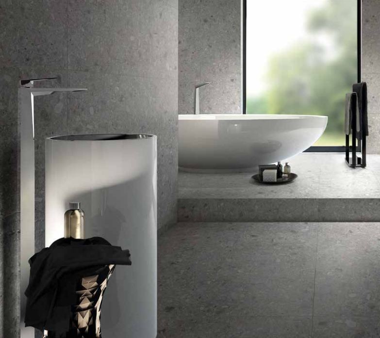 Gres biało- szare kamień lastryko Casalgrande Padana Pietre Di Paragone Gre Bianco 60X60 38080