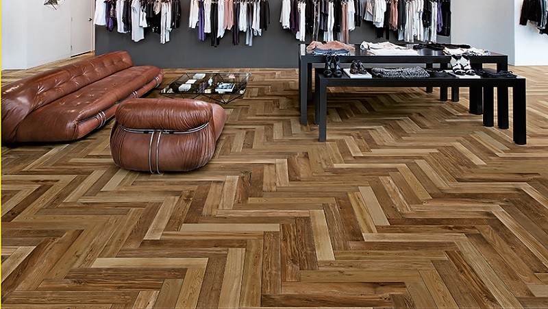 Gres jodełka francuska orzech braz drewno Marazzi Treverkfusion Brown M006 10X70 81285