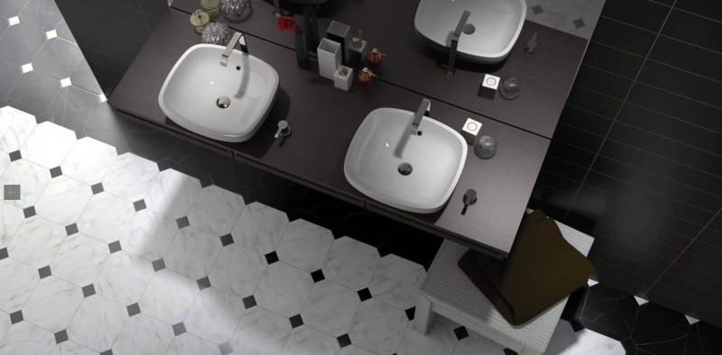 Płytki gres Equipe Octagon Taco Gris Mate 4,6x4,6 21216