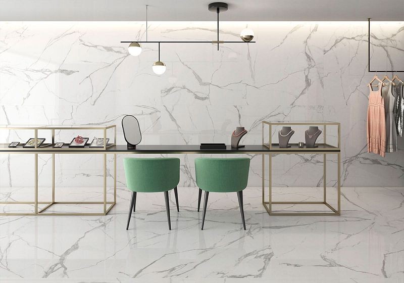 Geotiles Nilo Blanco Polished Rectified 60x60 płytka podłogowa imitująca marmur 132525