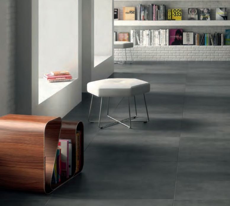 Płytki ciemne imituące beton Casalgrande Padana Beton Dark 37,5 x75,5 38062