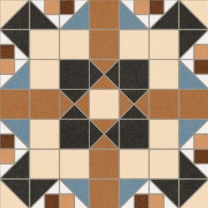 Vives Merton Marrón 31,6x31,6 Patchwork Bodenfliesen
