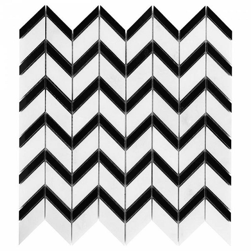 Dunin Pure White Chevron Mix 31x30,5 103517