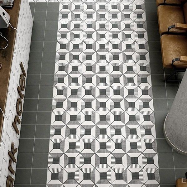 Equipe Caprice Deco Block B&W 20x20 płytka gresowa 126945
