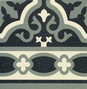Mainzu Cenefa Florentine Black 20x20: Musterfliesen Badezimmer