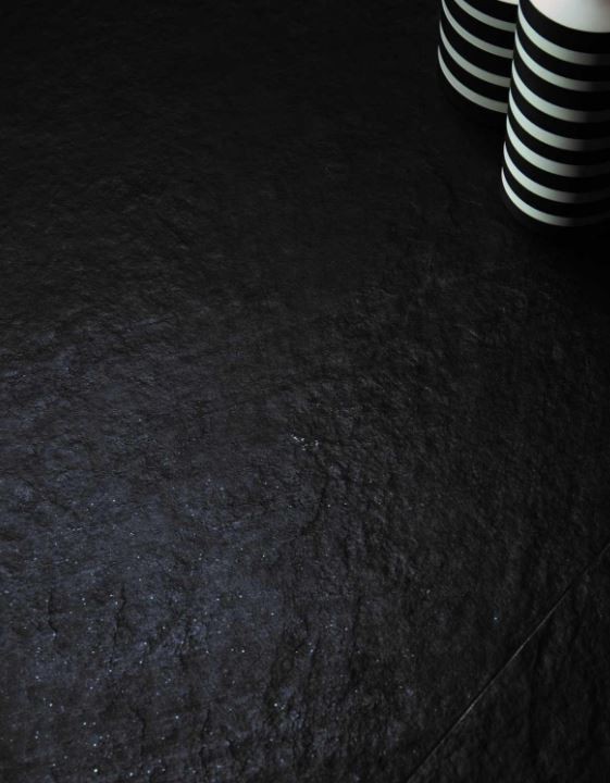 Płytki gres naturalny czarny kamień Marazzi Mystone Lavagna Nero M03V 75x150 63328